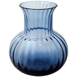 Dartington Crystal Bijou Vase, Ink Blue